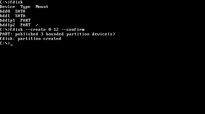 FDISK erstellt in QEMU eine ausgerichtete MBR-Partition auf einer leeren SATA-HDD